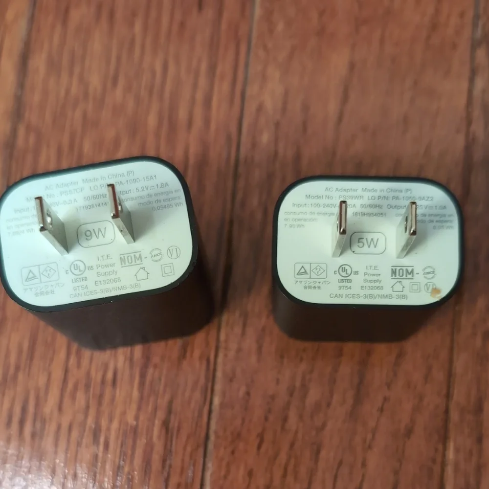Amazon USB Power Adapters 9W and 5W